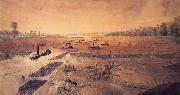James Madison Alden Admiral Porter-s Gunboats Passing the Red River Dam Spain oil painting artist